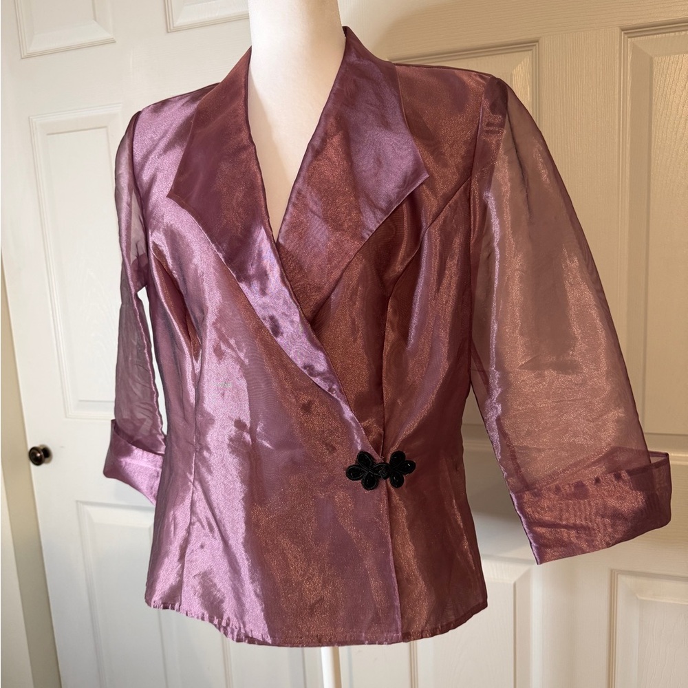 Alex Evenings Iridescent Purple Evening Jacket XL